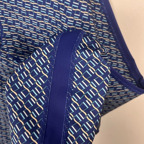 J.McLaughlin Blue Lottie Leggings navy ripple pattern size medium - Picture 3 of 5